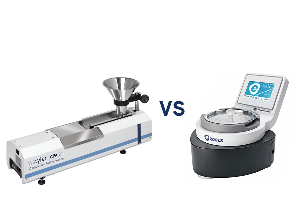 Alpine Air Jet Sieve VS Computer Particle Analyzer (CPA)